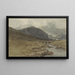 Landskabsmaleri nær Llyn Ogwen, Caernarvonshire, Wales - Joshua Cristall — indrammet kunstværk på væggen