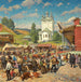 markeddag i Plyos - Alexander Vladimirovich Makovsky — vist i et interiør