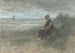 Pige i Dunes - Jozef Israëls — visning af kunstværket