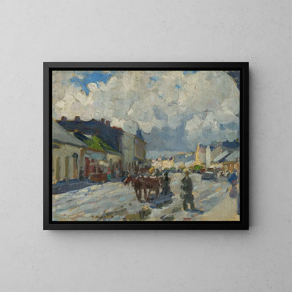 Rue principale à Michalovce - Jozef Teodor Mousson — indrammet kunstværk på væggen
