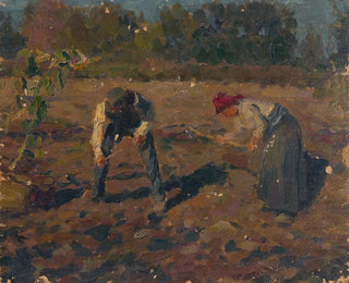 La récolte des pommes de terre - Jozef Teodor Mousson — visning af kunstværket