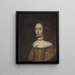 Hedvig Eleonora 1636-1715 Prinsesse af Holstein-Gottorp Dronning af Sverige - Jürgen Ovens — indrammet kunstværk på væggen