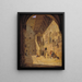 La Cour du Palazzo del Bargello à Florence - Jørgen Roed — indrammet kunstværk på væggen