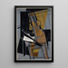 Le Violon - Juan Gris — indrammet kunstværk på væggen