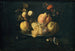 naturtro stillleben med frugt og chardonneret - Juan de Zurbarán — visning af kunstværket