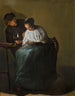 En mand giver penge til en ung kvinde - Judith Leyster — visning af kunstværket