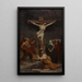 Christ på korset - Jules-Joseph Dauban — indrammet kunstværk på væggen