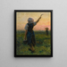Fin du travail - Jules Breton — indrammet kunstværk på væggen