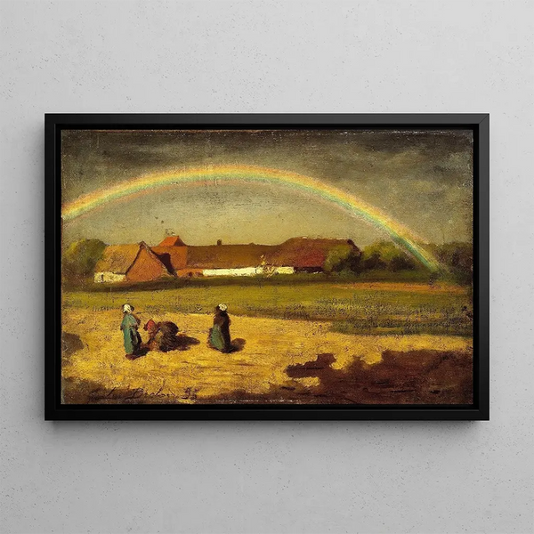 L'Regnbue Courrières - Jules Breton — indrammet kunstværk på væggen
