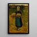 La glaneuse - Jules Breton — indrammet kunstværk på væggen