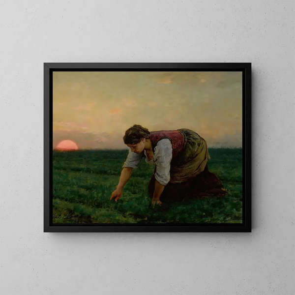 En ukrudtslukker - Jules Breton — indrammet kunstværk på væggen