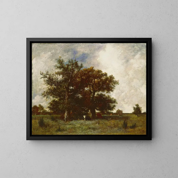 Fontainebleau-asketræ - Jules Dupré — indrammet kunstværk på væggen