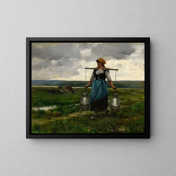 Porteuse de lait - Jules Dupré — indrammet kunstværk på væggen