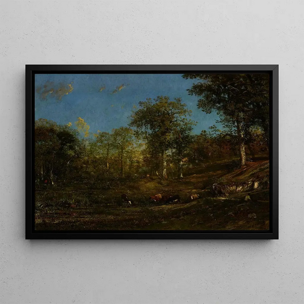 Vue des pâturages du Limousin, France - Jules Dupré — indrammet kunstværk på væggen