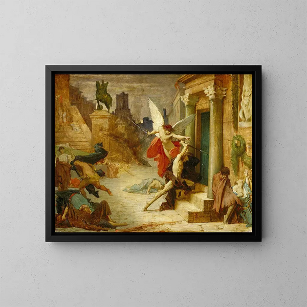 La Peste à Rome - Jules Élie Delaunay — indrammet kunstværk på væggen
