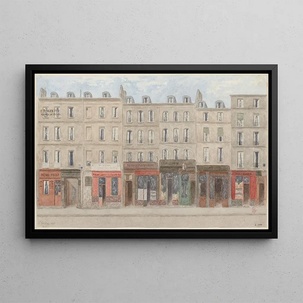 Rue Beaubourg n°30 36 3. arrondissement - Jules Gaildrau — indrammet kunstværk på væggen