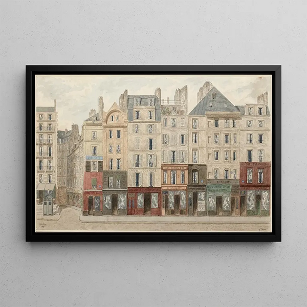 Rue Galande N° 13 5. arrondissement - Jules Gaildrau — indrammet kunstværk på væggen