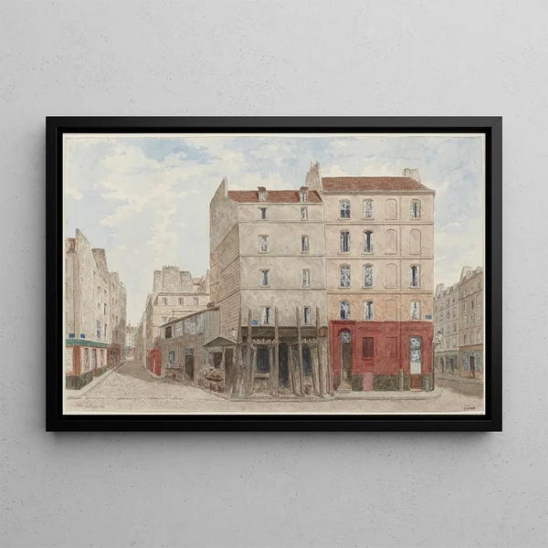 Rue de l'Hôtel Colbert nr. 17 og 19, 5. arrondissement - Jules Gaildrau — indrammet kunstværk på væggen
