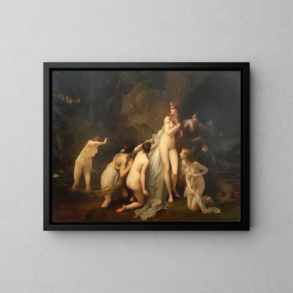 Diane surprise - Jules Joseph Lefebvre — indrammet kunstværk på væggen