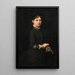 Portrait af en dame - Jules Marie Sevestre — indrammet kunstværk på væggen