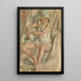 Kvinde med tørklæde og rose - Jules Pascin — indrammet kunstværk på væggen