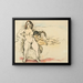 Kvinder og børn - Jules Pascin — indrammet kunstværk på væggen