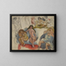 Kvinder i elegante klæder - Jules Pascin — indrammet kunstværk på væggen