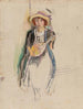 Pige med mandolin - Jules Pascin — visning af kunstværket