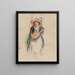 Pige med mandolin - Jules Pascin — indrammet kunstværk på væggen