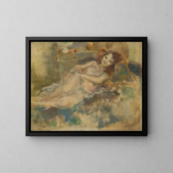 La Danseuse assoupie - Jules Pascin — indrammet kunstværk på væggen
