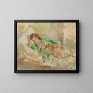 La Petite Actrice - Jules Pascin — indrammet kunstværk på væggen