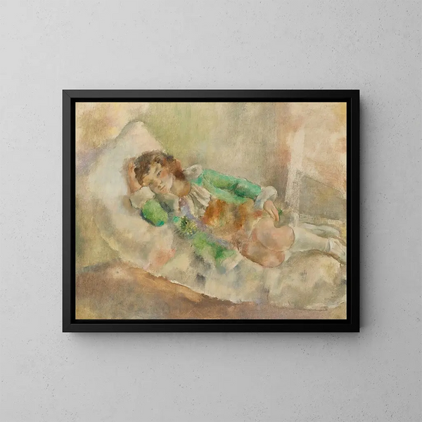 La Petite Actrice - Jules Pascin — indrammet kunstværk på væggen