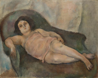 Le Modèle à la chemise rose - Jules Pascin — visning af kunstværket