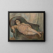 Le Modèle à la chemise rose - Jules Pascin — indrammet kunstværk på væggen
