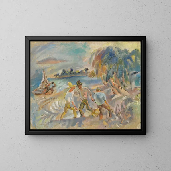 Jules Pascin | Maleri Les brigands — indrammet kunstværk på væggen