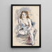Nu - Jules Pascin — indrammet kunstværk på væggen