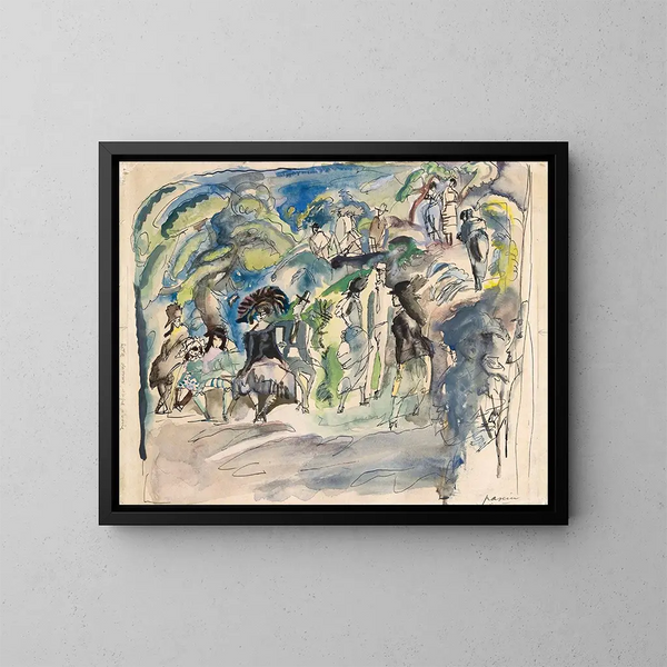 Parc de la Havane - Jules Pascin — indrammet kunstværk på væggen