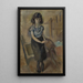 Portrait af en stående kvinde - Jules Pascin — indrammet kunstværk på væggen