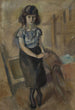 Portrait af en stående kvinde - Jules Pascin — visning af kunstværket