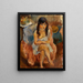 Seated Figure Unge pige sidder - Jules Pascin — indrammet kunstværk på væggen