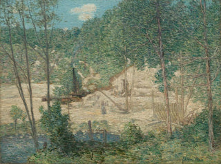 La construction du barrage - Julian Alden Weir — visning af kunstværket