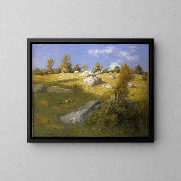 Pâturage en hauteur - Julian Alden Weir — indrammet kunstværk på væggen