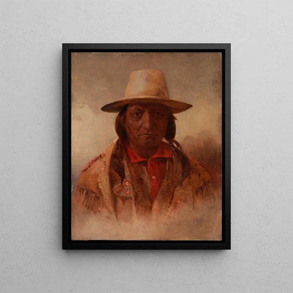 Sitting Bull - Julian Scott — indrammet kunstværk på væggen