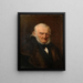 Portrait af kunstneren August Hagen - Julie Wilhelmine Hagen-Schwarz — indrammet kunstværk på væggen