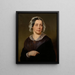 Portrait af fru Paumgarten - Julie Wilhelmine Hagen-Schwarz — indrammet kunstværk på væggen