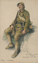 Portrait af en fransk militær fra Første Verdenskrig - Julien Le Blant — visning af kunstværket