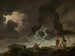 En storm bag øen Wight - Julius Caesar Ibbetson — visning af kunstværket