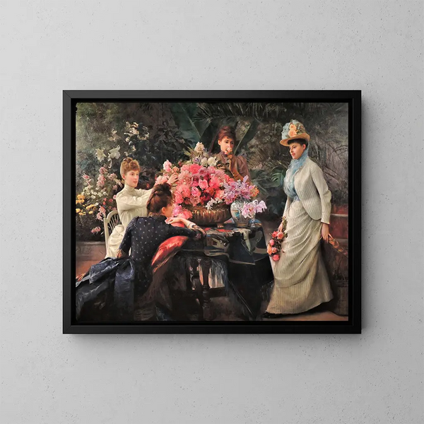 forårblomster - Julius LeBlanc Stewart — indrammet kunstværk på væggen