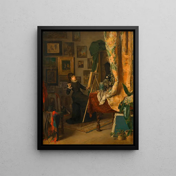 Julius Pollak - Die junge Malerin in ihrem Atelier.webp