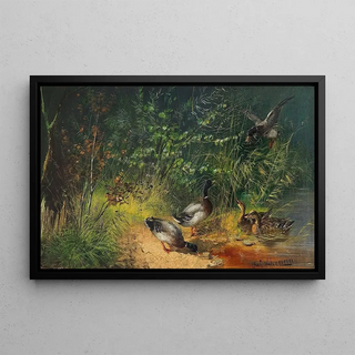 Julius Scheuerer - Enten am Teich.webp